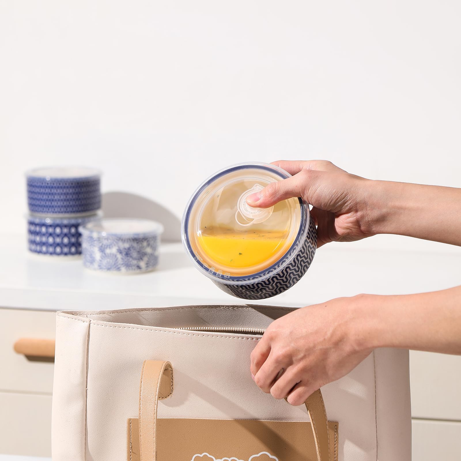 Selamica microwave safe bowls with airtight lids for quick reheats.