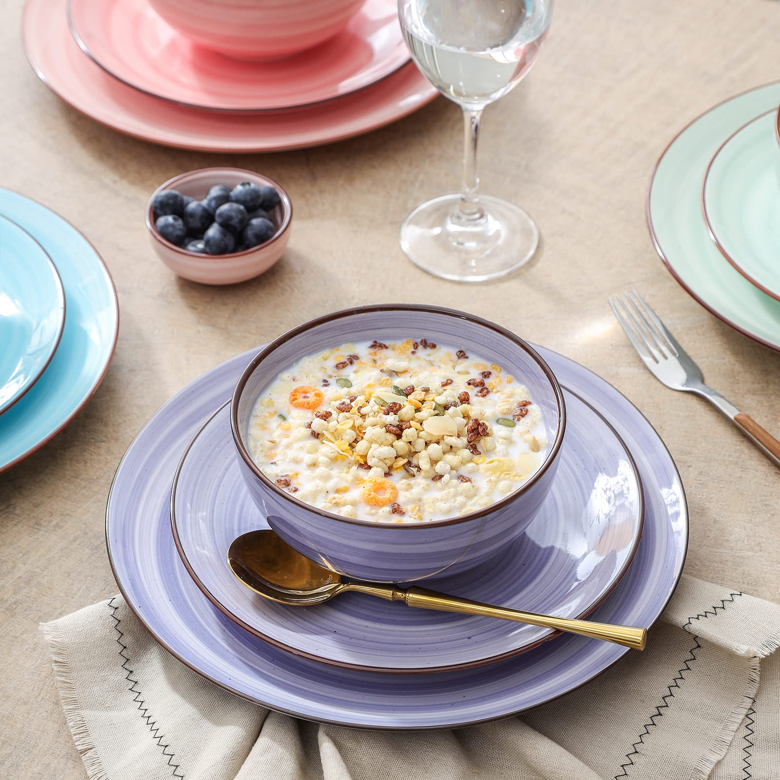 Selamica colorful table setting inspires festive dining and easy coordination with food colors.
