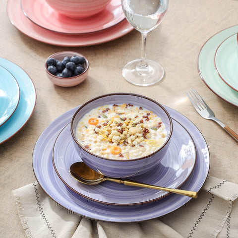Selamica colorful table setting inspires festive dining and easy coordination with food colors.