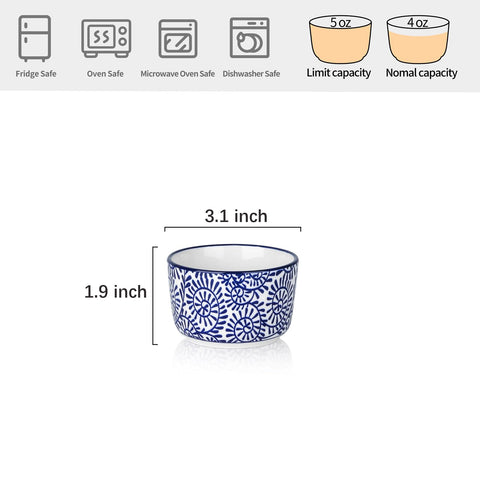 Selamica creme brulee ramekins 4oz ideal for oven-baked custards and individual portions.