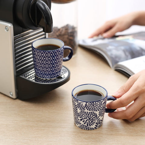 Selamica demitasse cups help keep espresso warm for a satisfying sip.