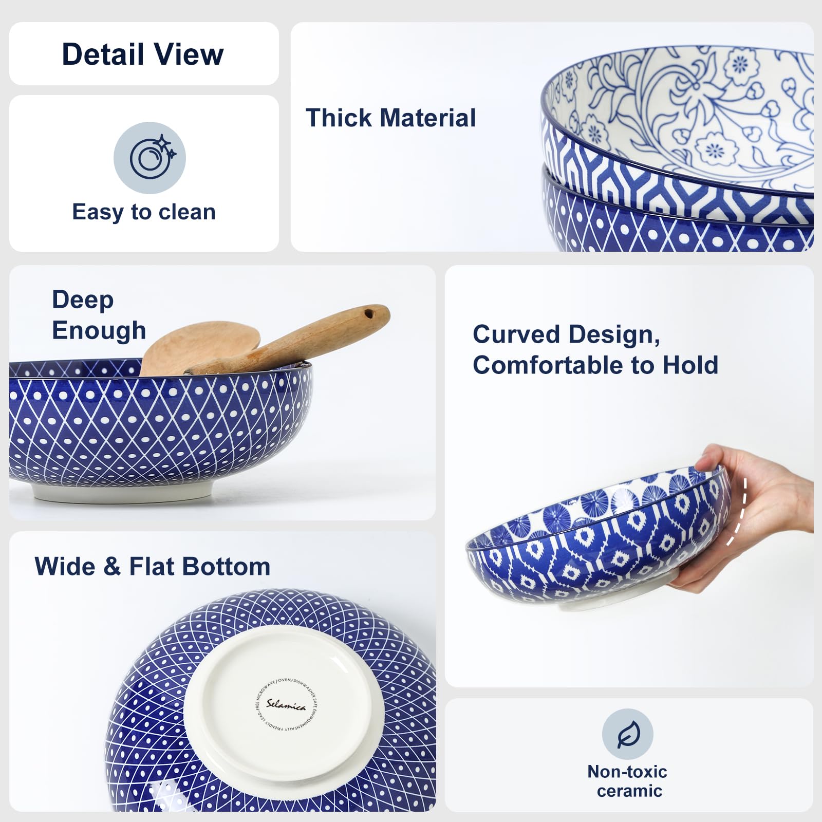 Selamica dishwasher safe and microwave friendly for daily convenience.