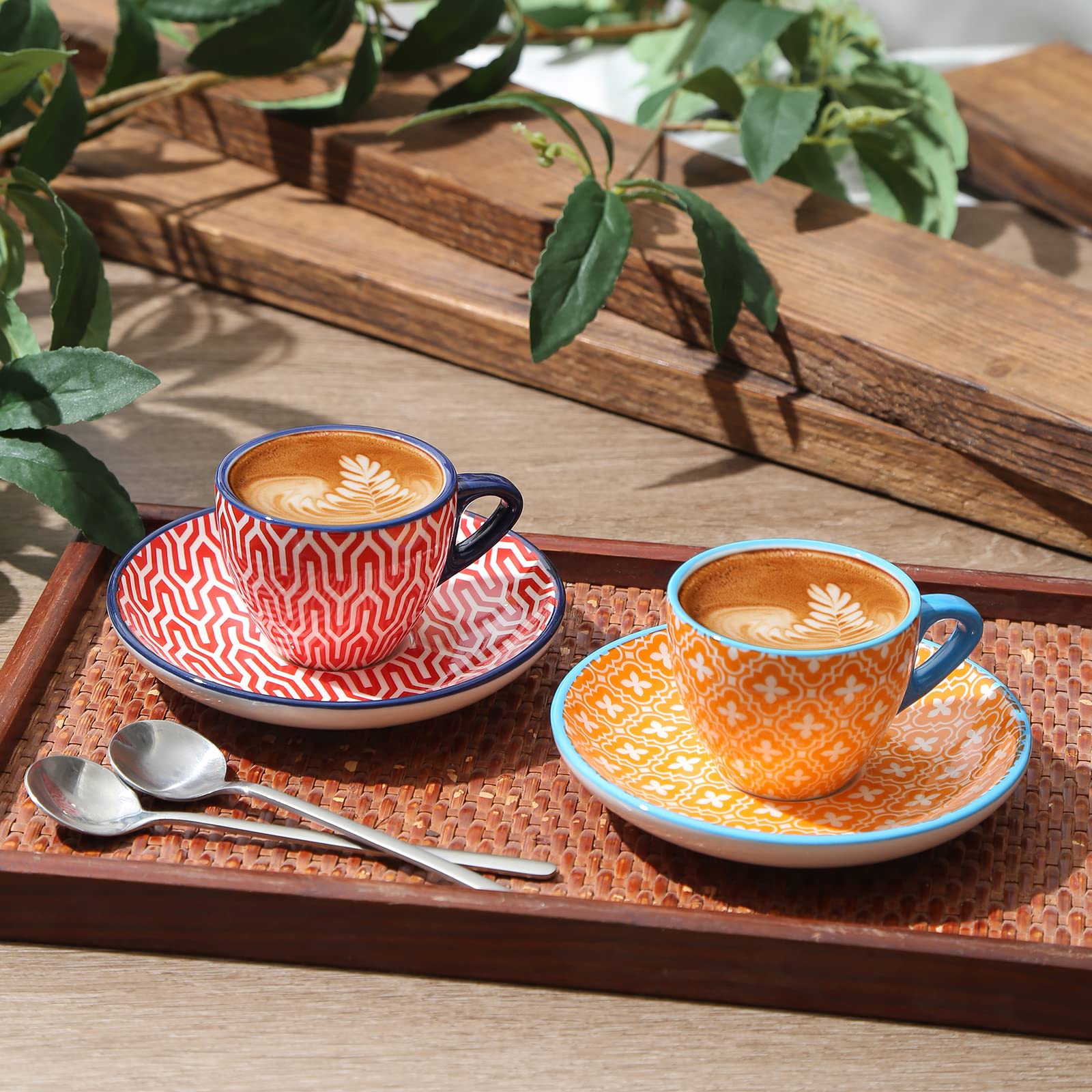 Selamica porcelain cups are dishwasher and microwave safe for everyday use