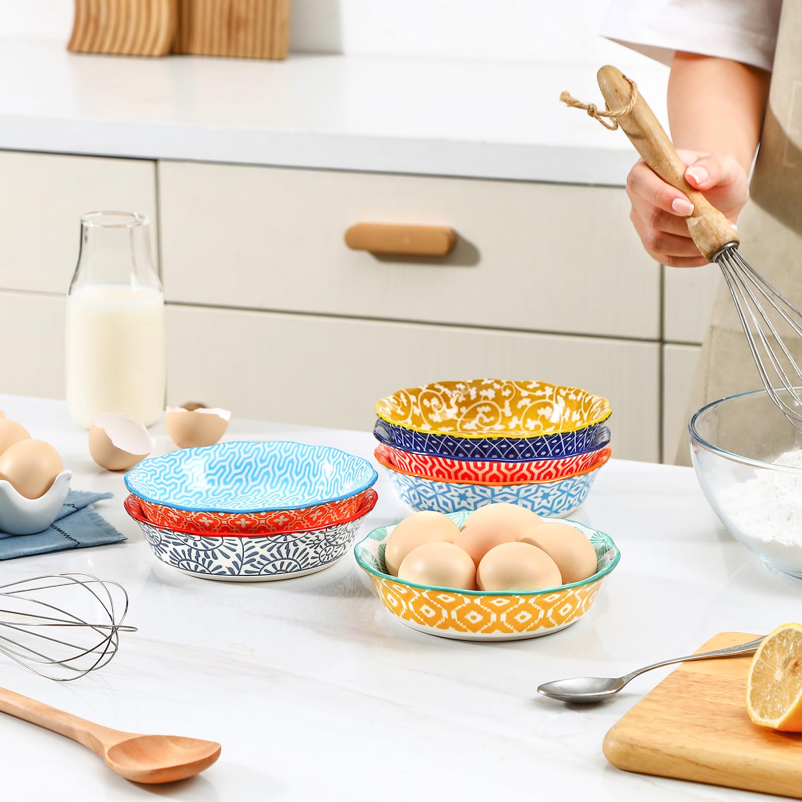 Selamica dishwasher-safe mini pie pans simplify cleanup after baking.