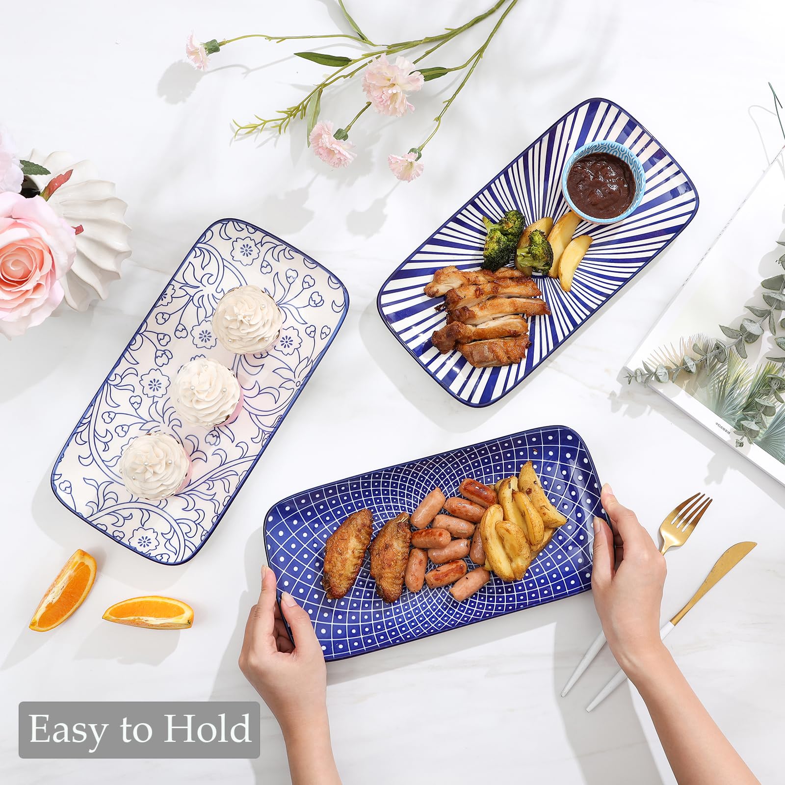 Selamica easy-cleanup platter is dishwasher safe for quick cleanup