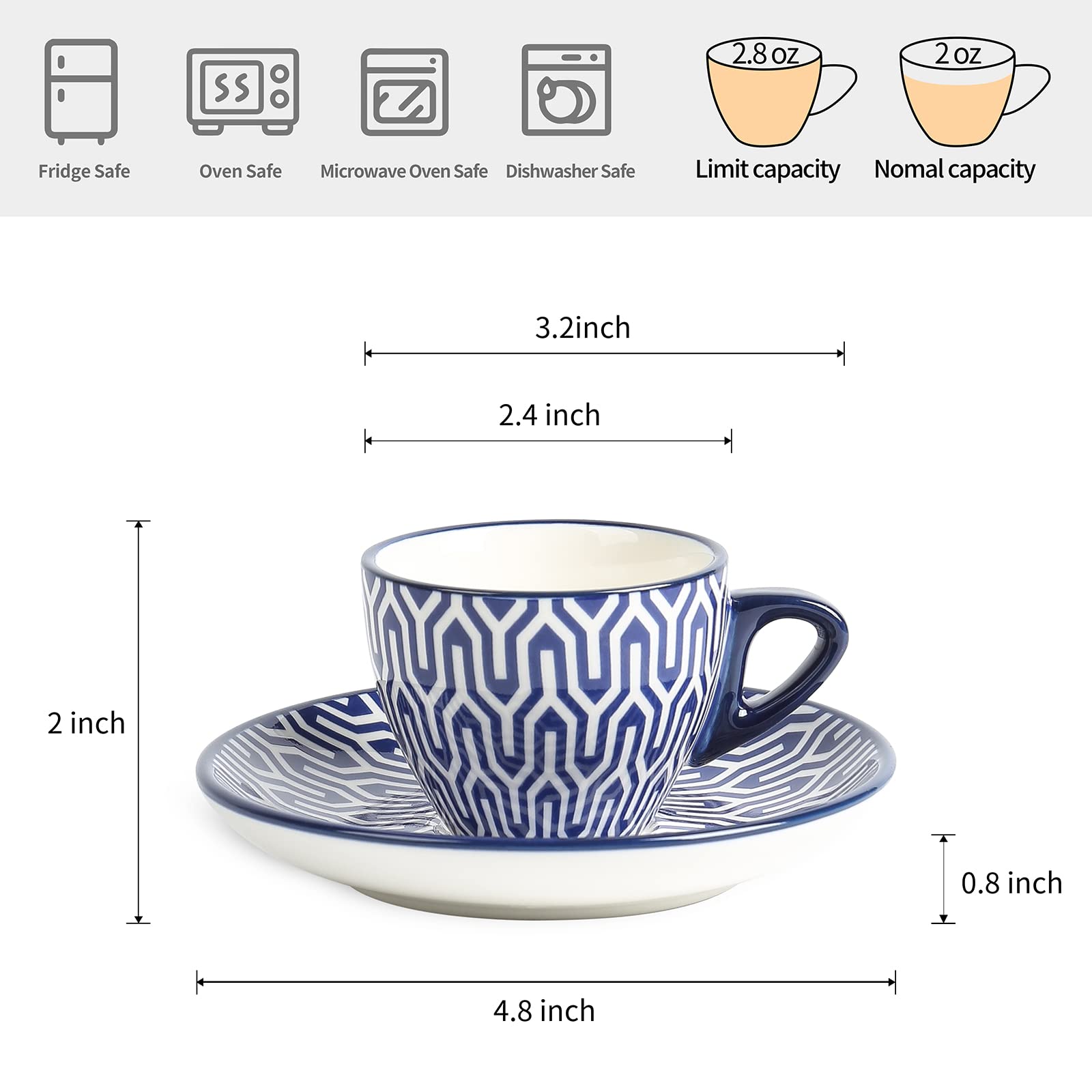 Thick-walled Selamica espresso cup keeps warmth and flavor during sips.