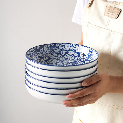 Selamica porcelain bowls for cereals, oatmeal, and salads.