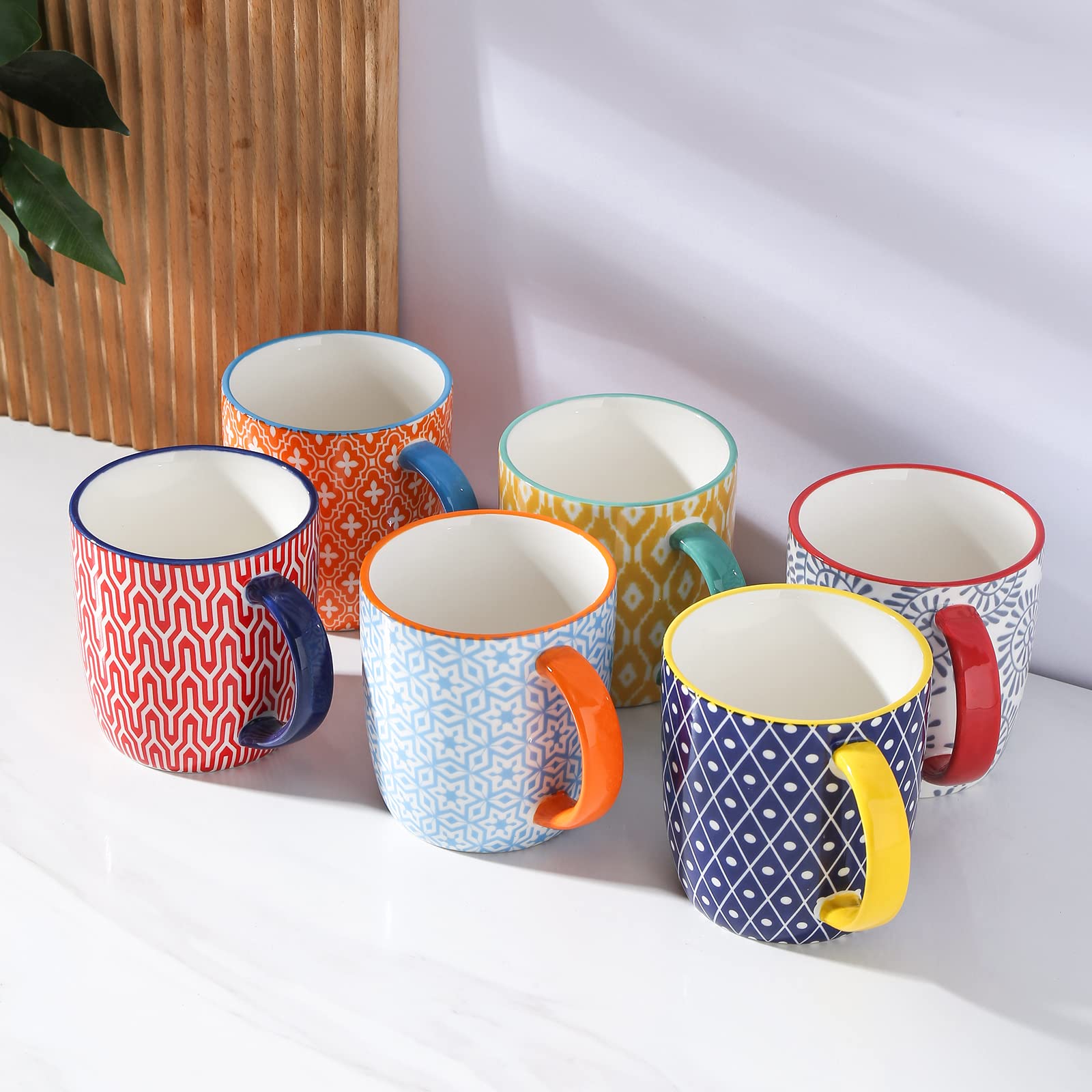 Selamica 10oz coffee mugs set ideal for housewarming or birthdays.
