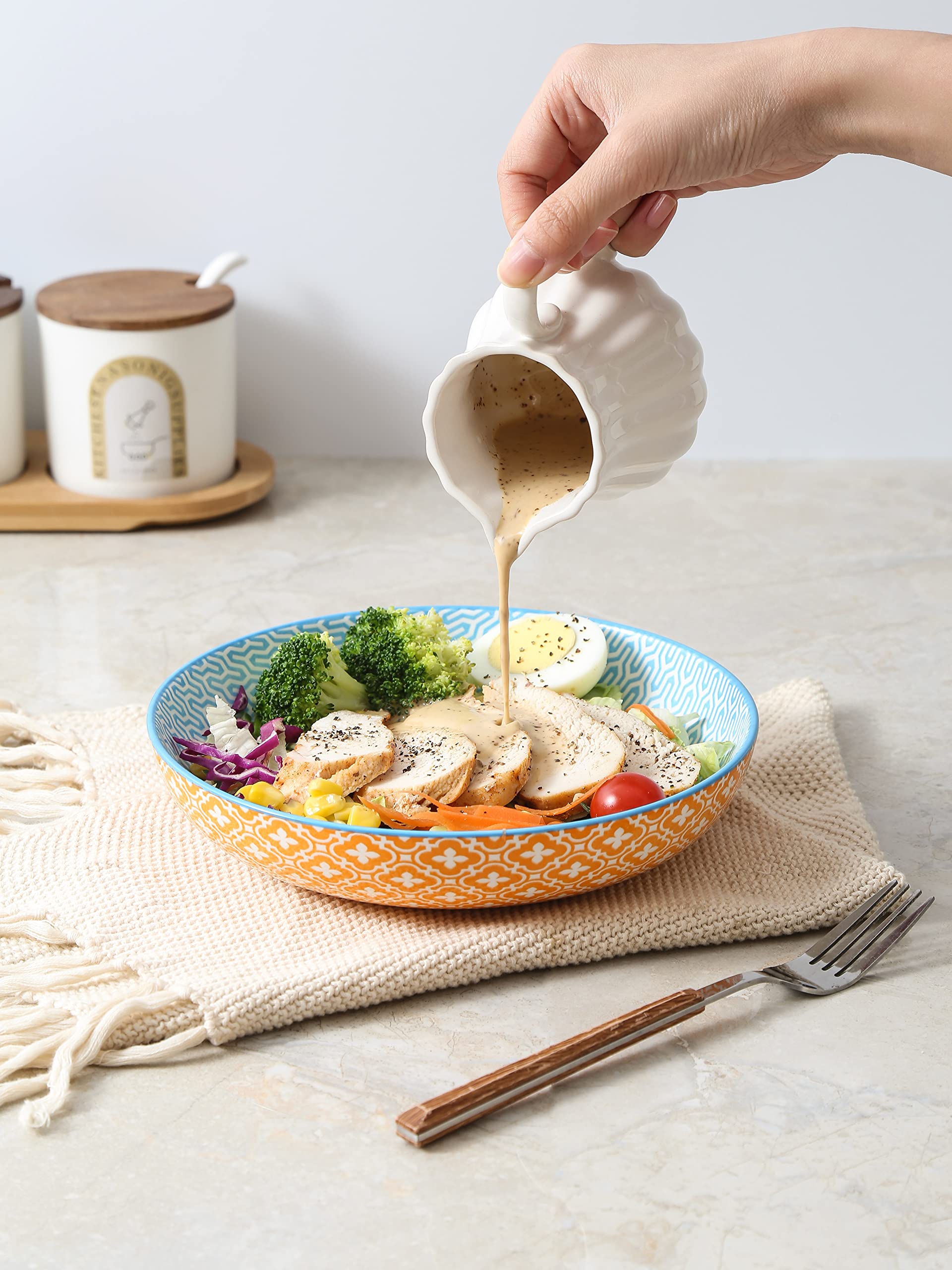 Selamica lead-free glaze bowls are microwave-safe for quick reheats and everyday use.