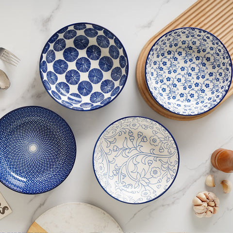 Selamica gift-ready vintage blue bowls, perfect present option for friends and family.