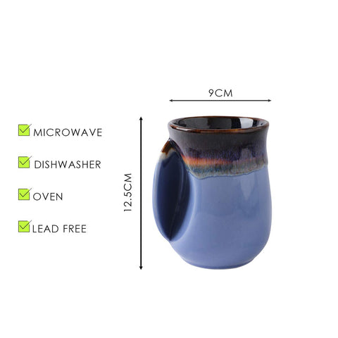 Selamica porcelain 18oz mug in Haze finish, ample capacity for coffee or tea.