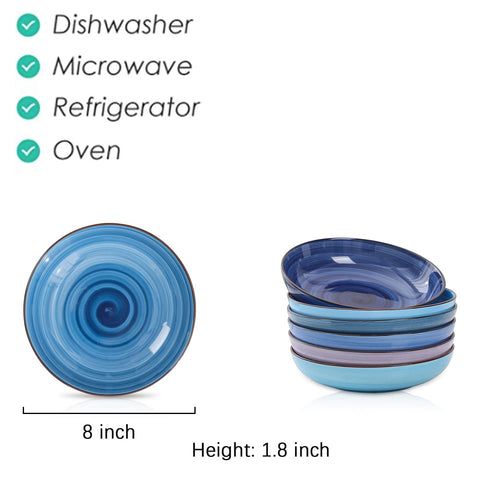 Selamica gradient blue outer view bowls showcase table ready presentation
