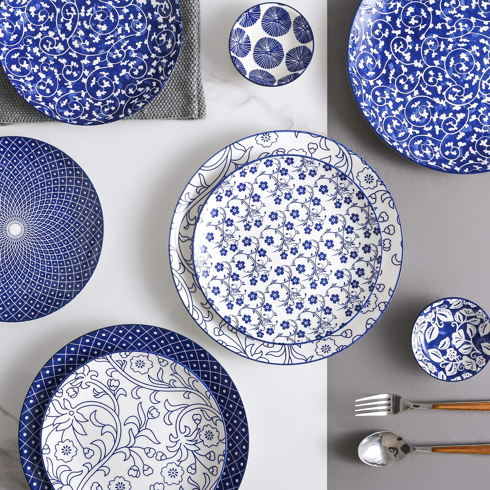 Selamica pattern closeup reveals blue-and-white motif and timeless detail for collectability