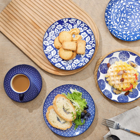 Selamica versatile plates suitable for desserts, appetizers, and light meals.