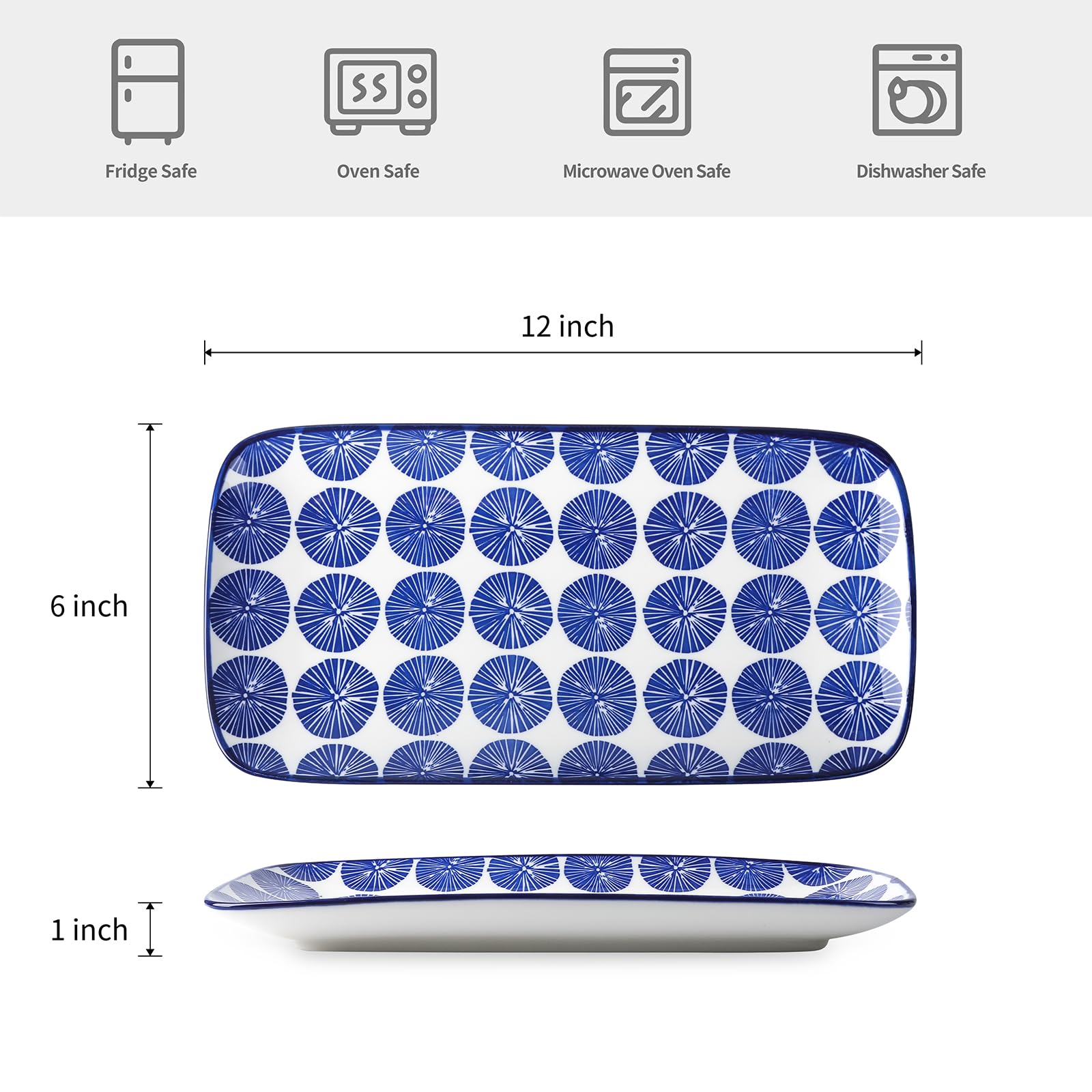 Selamica rectangular dessert platter enhances display and easy serving
