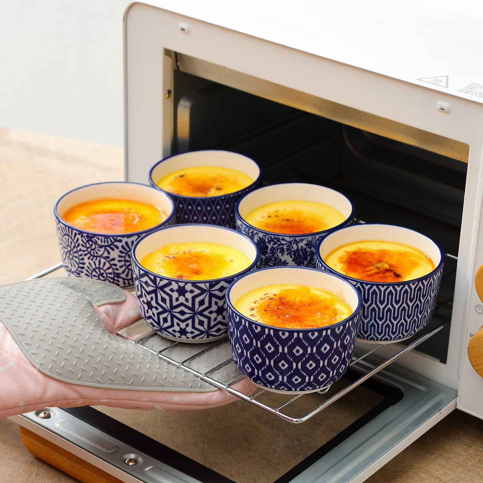 Selamica smooth glaze resists stains and supports safe oven, microwave, and fridge use.