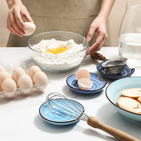 Selamica stackable utensil rest saves cabinet space when not in use
