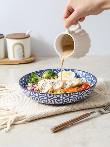 Selamica vintage blue glaze bowls add style to any meal