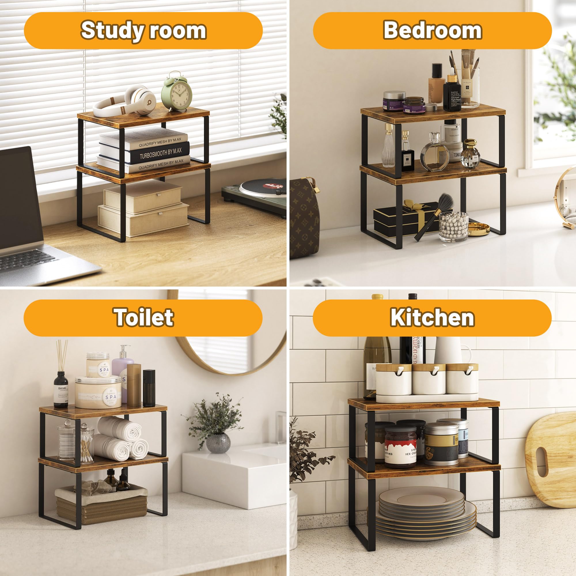 Selefrecos versatile organizer fits kitchen, bathroom, and office.