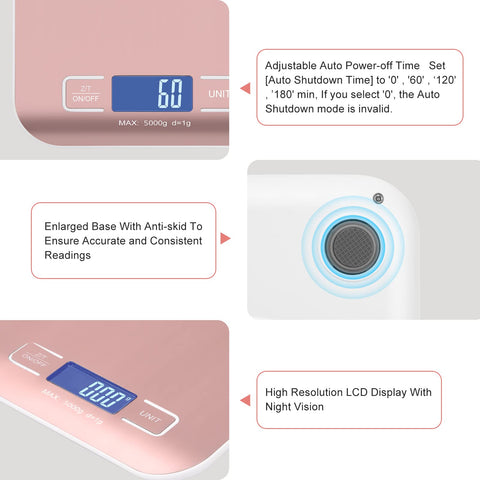 Selegere digital scale featuring tare function simplifies net weight measurements