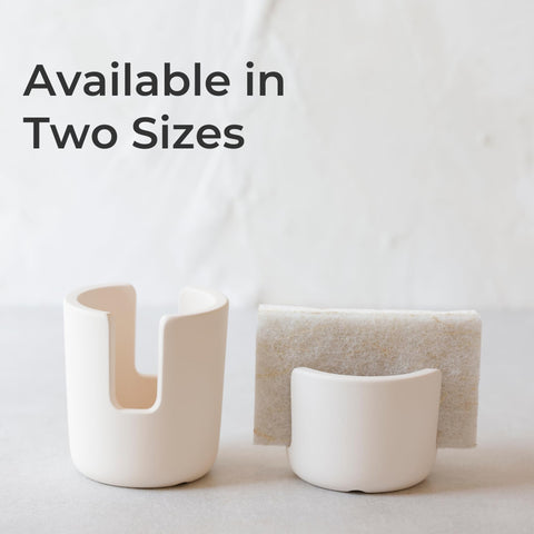 Selegna sponge holder with sponge for scale and practicality.