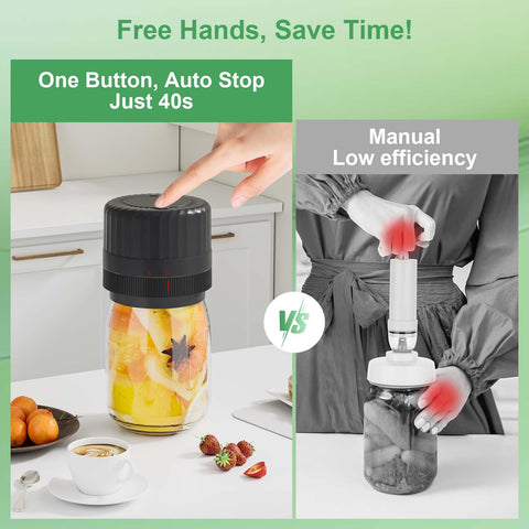 SelePow VP06+ side profile highlights portable jar sealing on the go