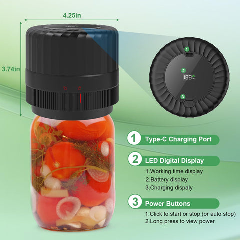 SelePow VP06+ wide-mouth lid bundle ready for large jar sealing