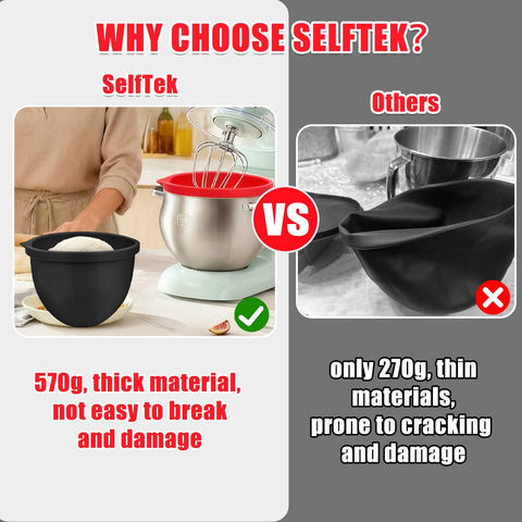 SelfTek silicone liner keeps ingredients intact while refrigerating leftovers.