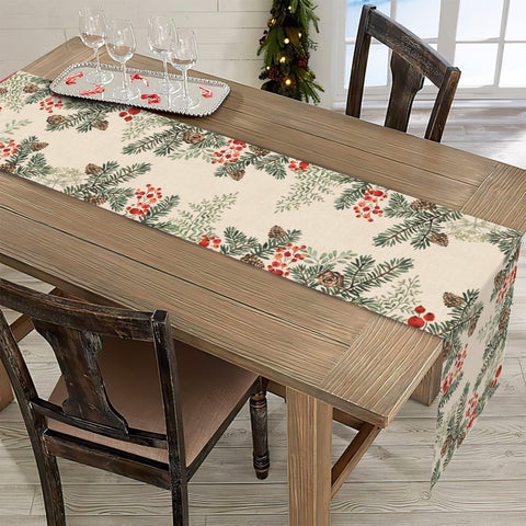 Seliem Winter Christmas dining table runner sets festive mood