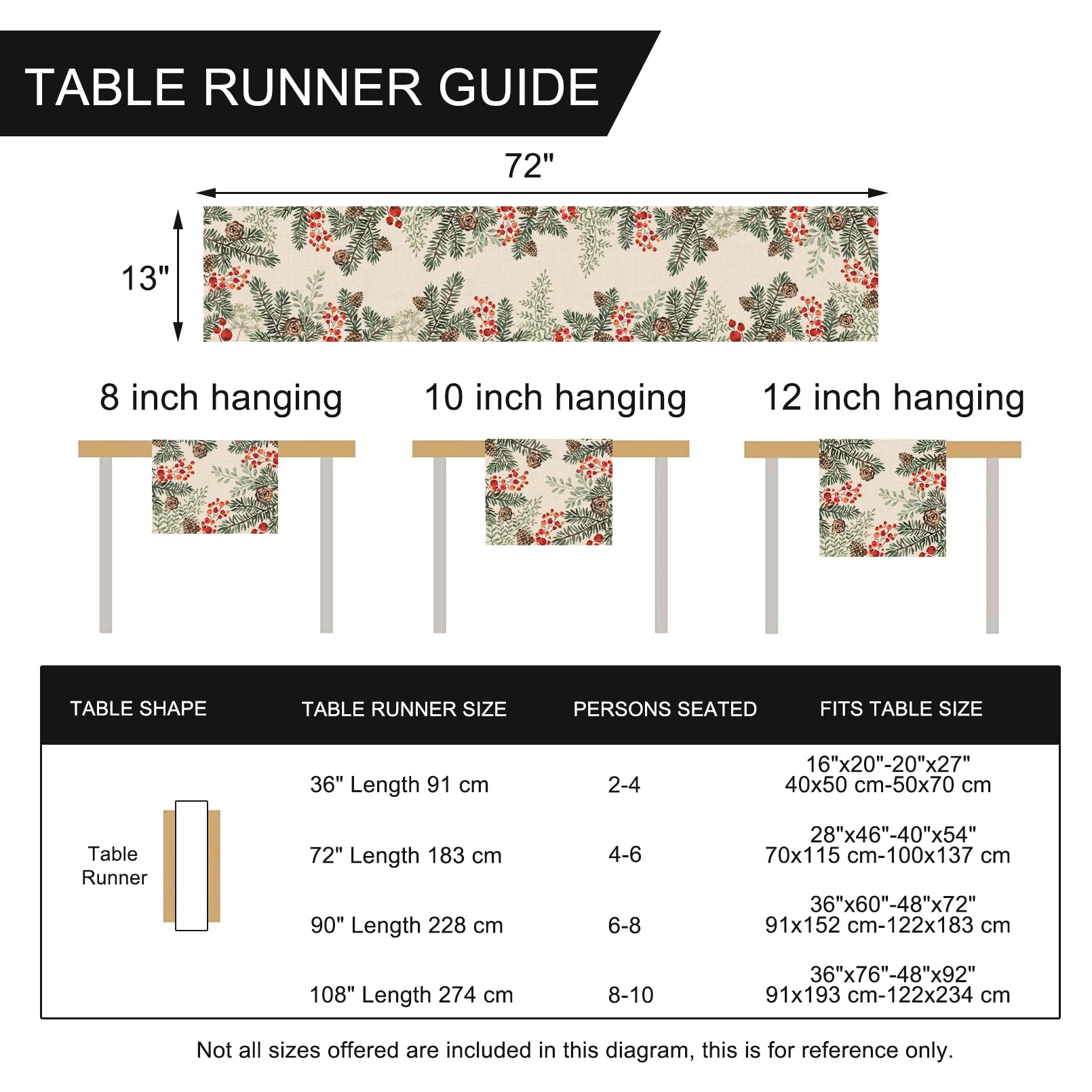 Seliem Winter holiday party table runner elevates celebrations