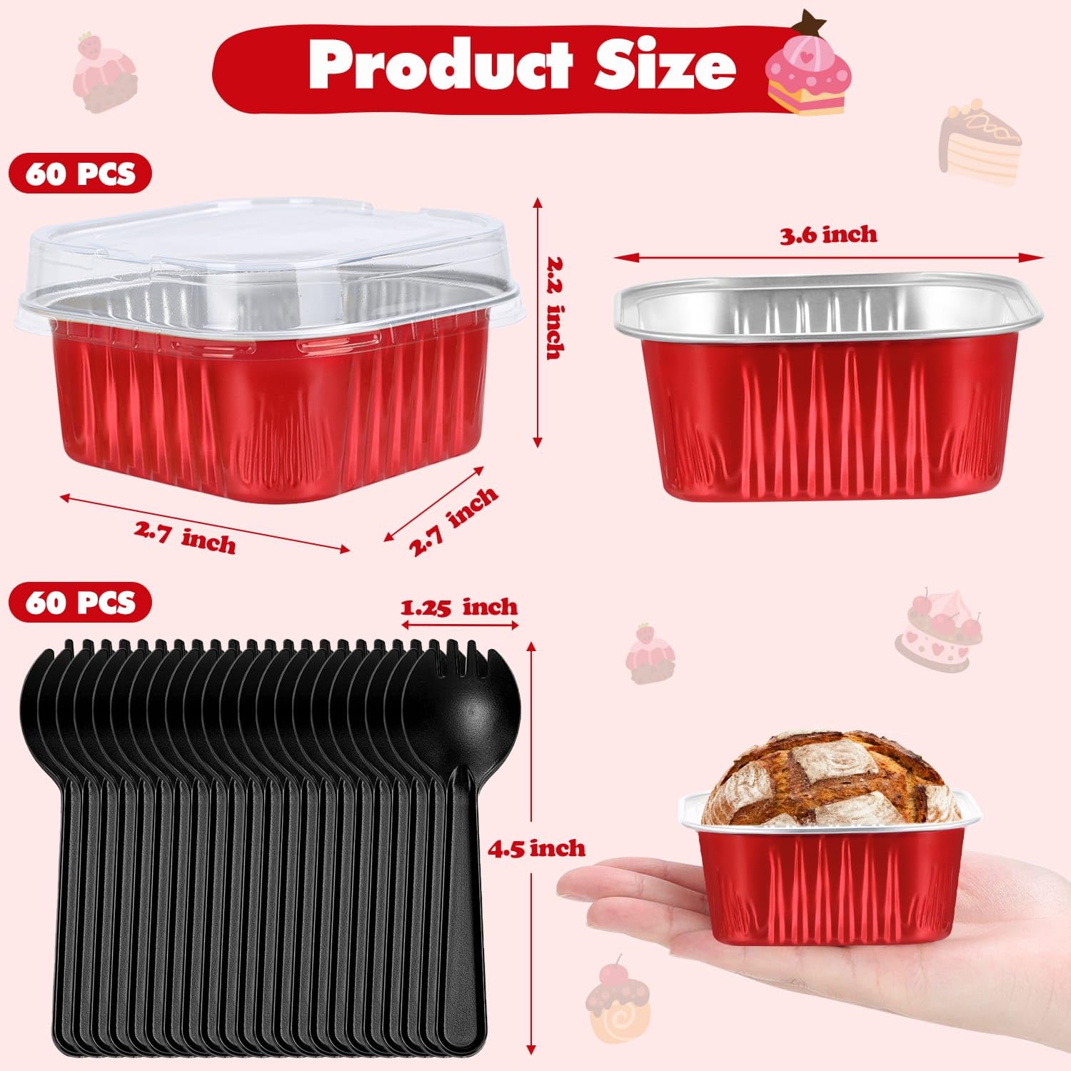 Selizo aluminum foil pan, sturdy and oven-safe