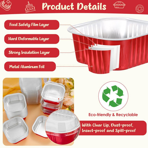 Selizo clear lids snap tightly to keep desserts fresh.