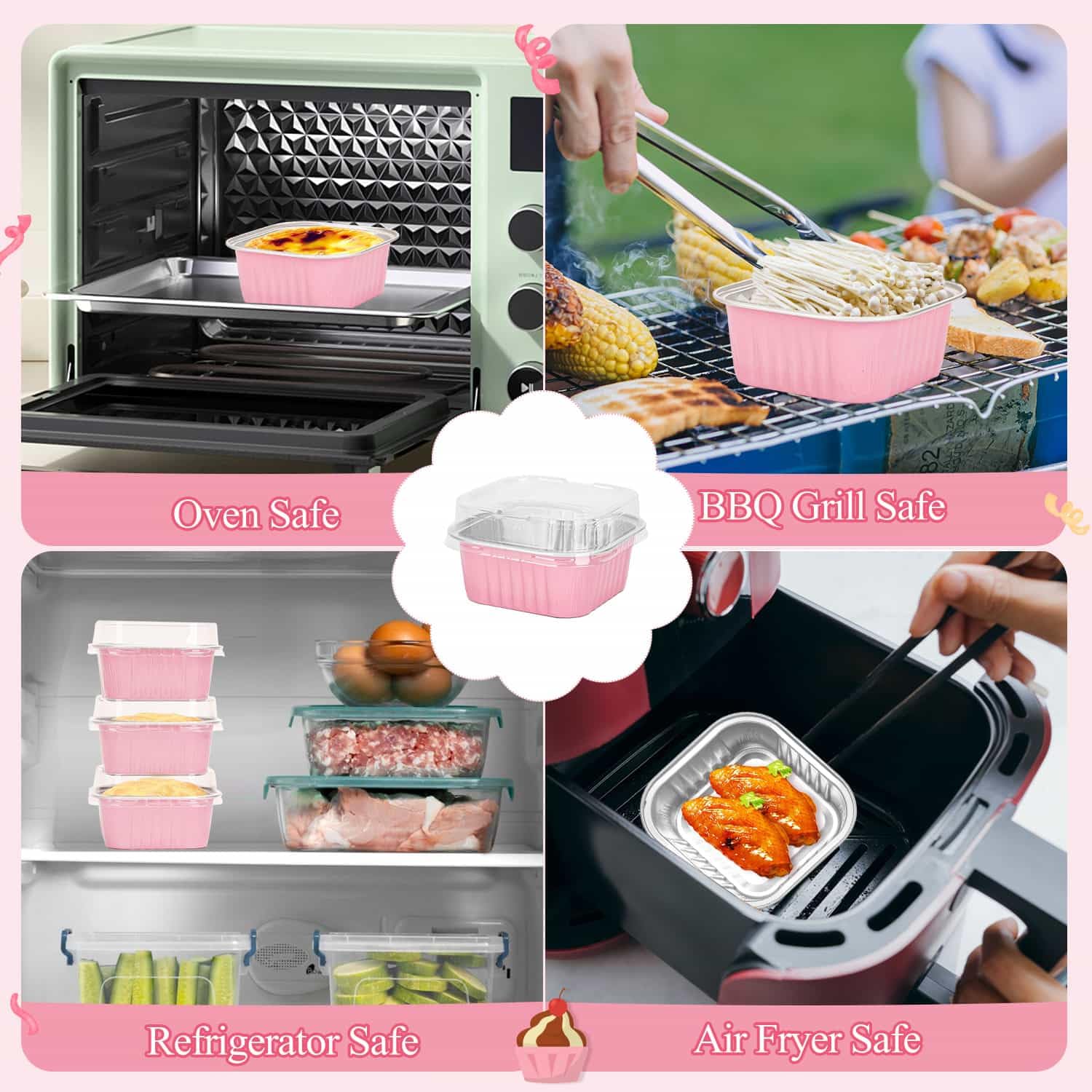 Selizo pans safe for oven, refrigerator, and air fryer for versatile baking
