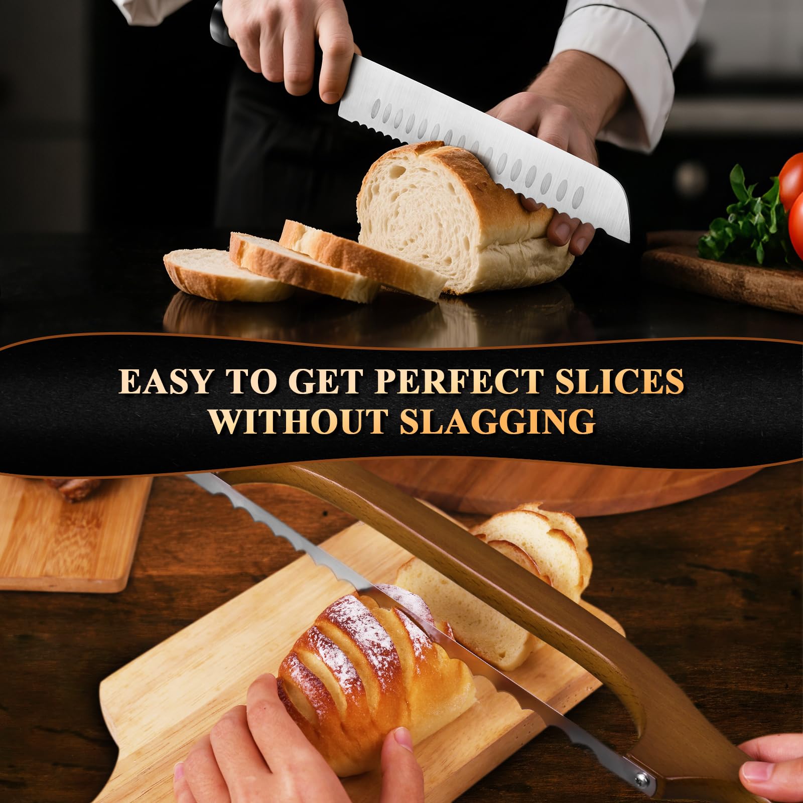 SeLucky anti-stick dimples reduce dough sticking for cleaner, quicker cuts.