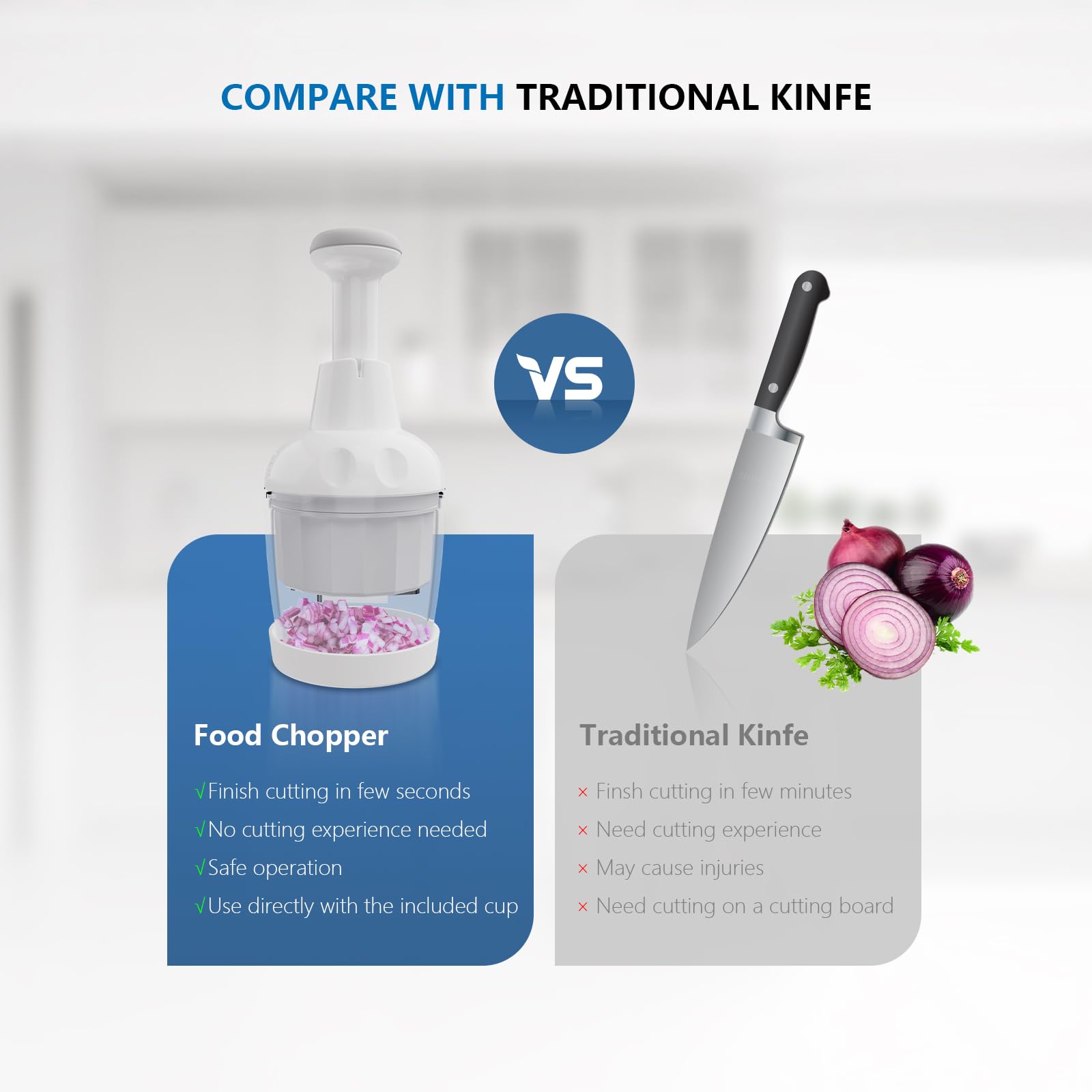Semcide Food Chopper portable picnic setup for outdoor meal prep