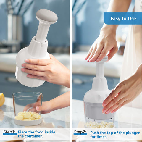 Semcide Food Chopper stainless steel blade close-up for precise chopping