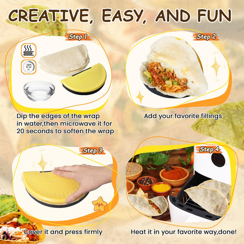 Semcide sealer shown with standard 10-12 inch tortillas.
