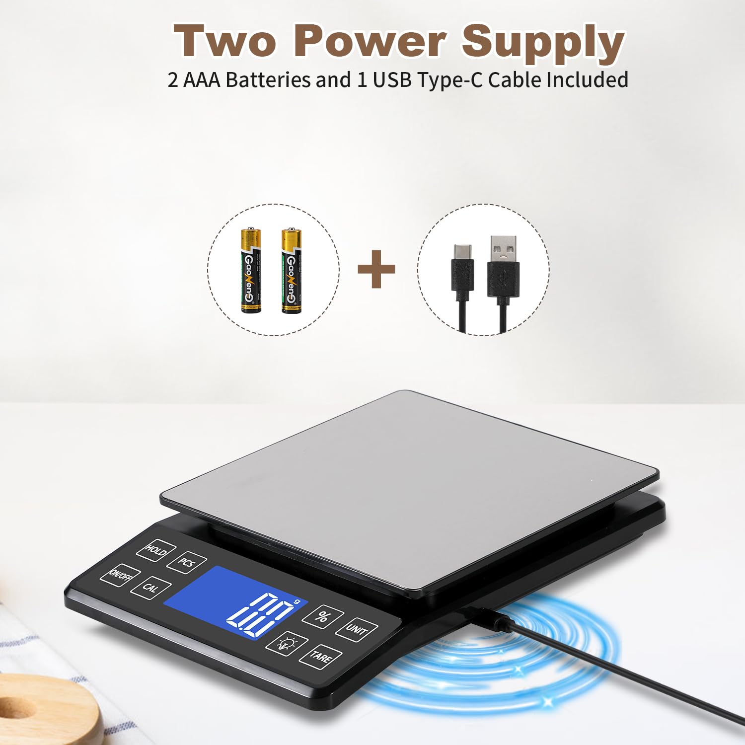SEMIER battery-powered option with included AAA batteries