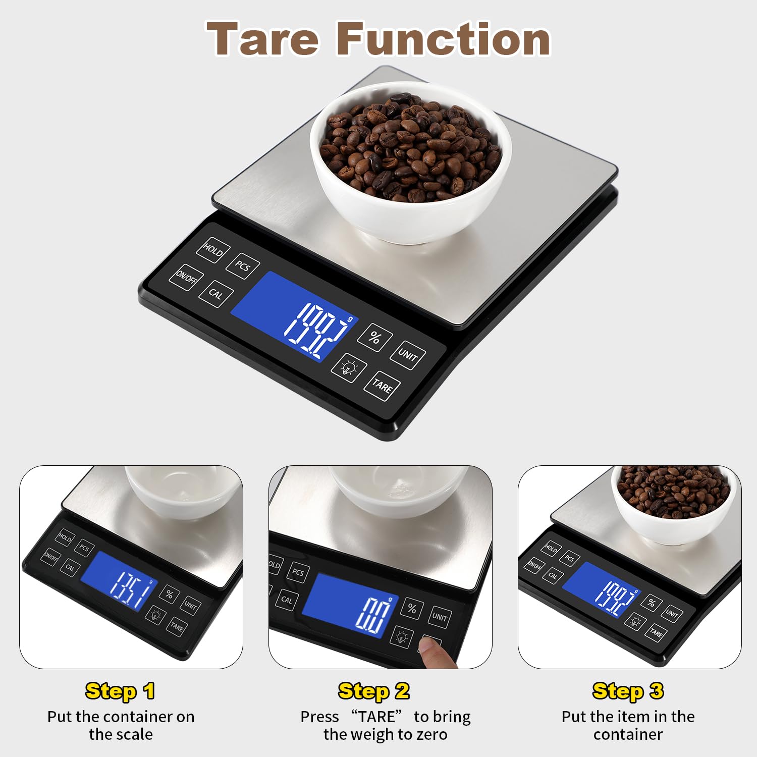 SEMIER scale handling up to 5 kg for baking and cooking