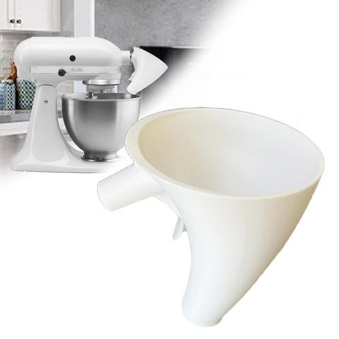 Semihacker funnel for KSM150 mixer attachment ensures precise fit and clean pours.