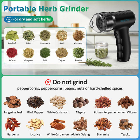 SEMKONT USB-rechargeable grinder for portable spice prep