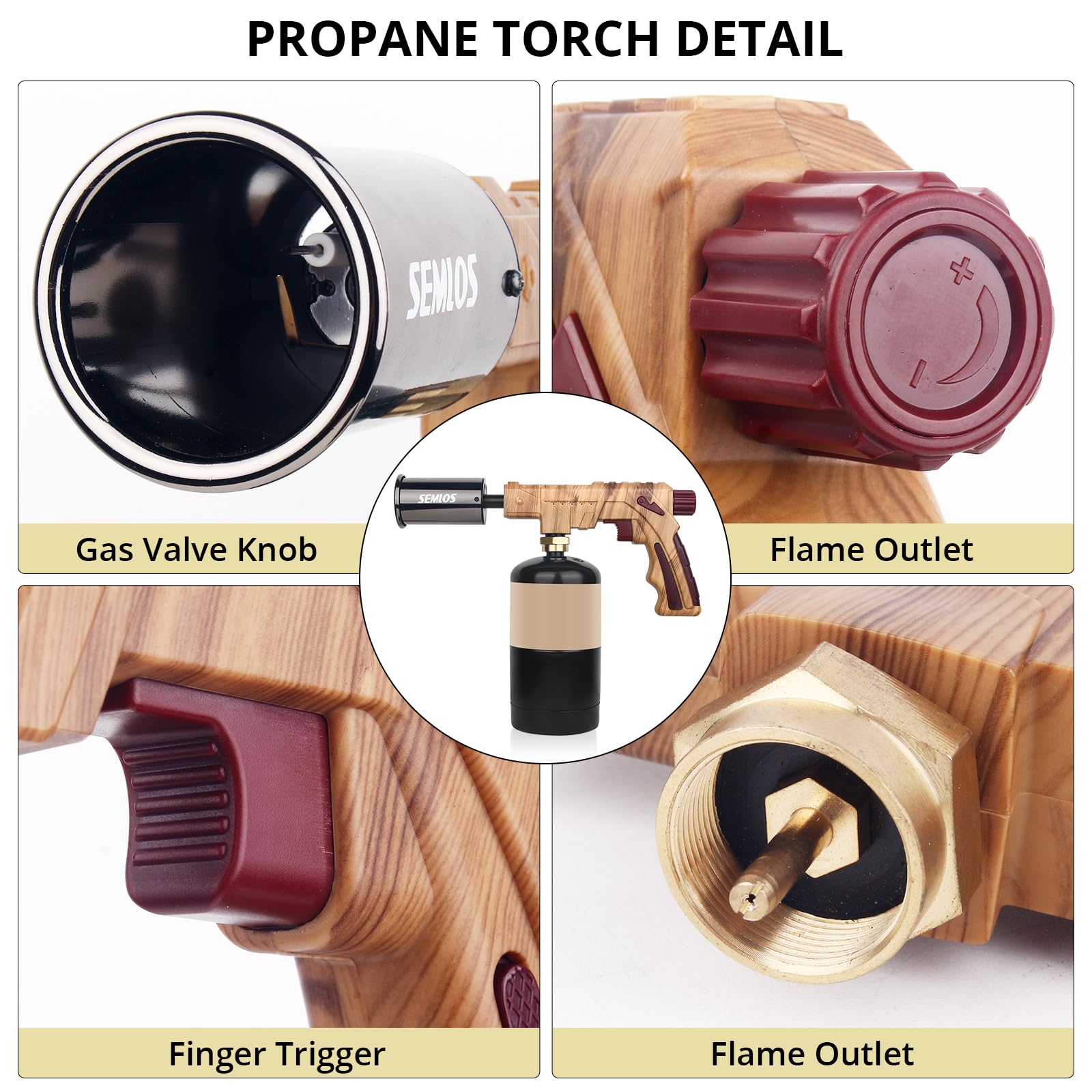 Semlos torch aids campfire starting for cozy outdoor cooking.