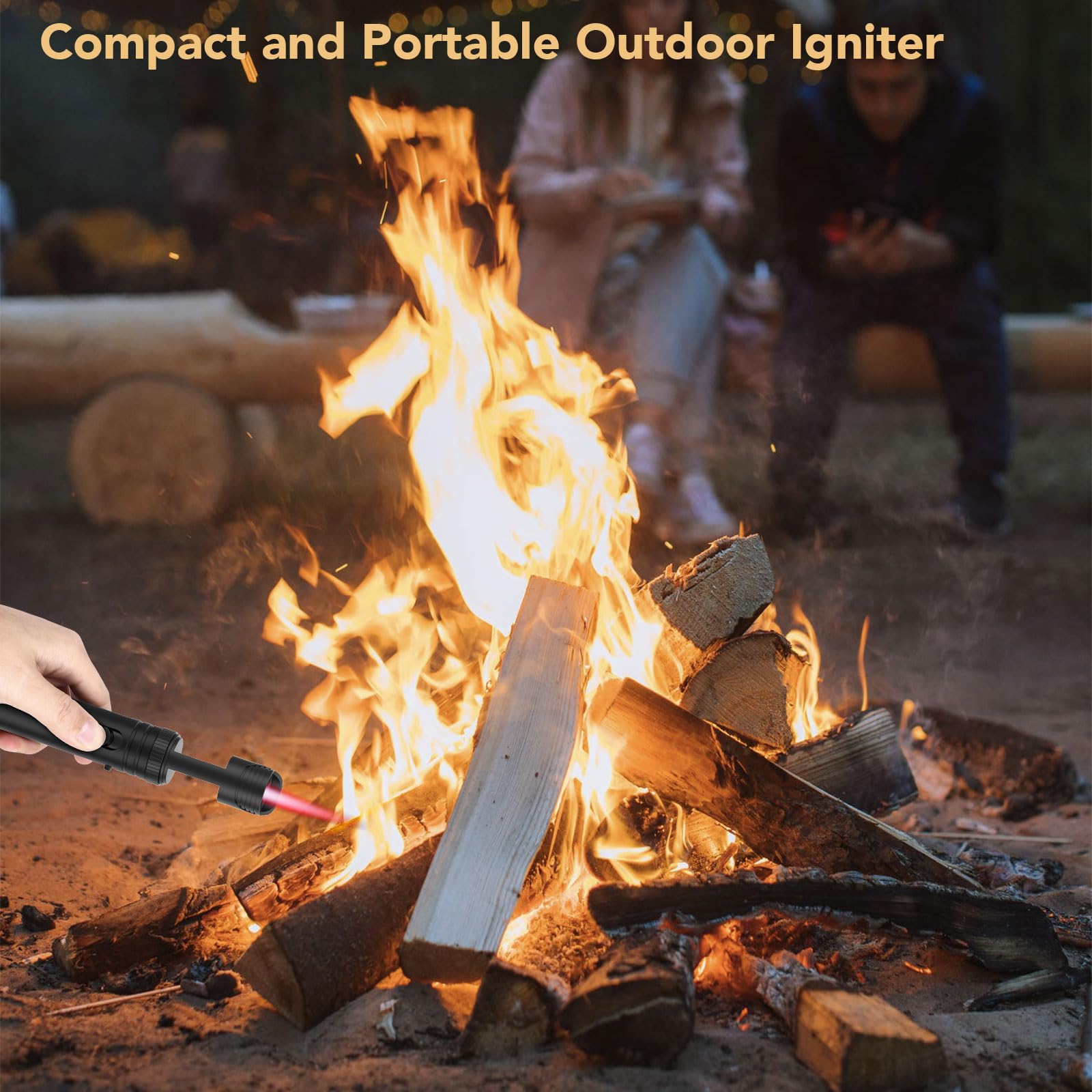 Semlos compact torch lighter for portable camping and travel.