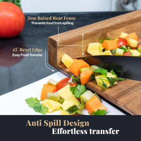 SENDAR cutting board with finger recesses eases lifting