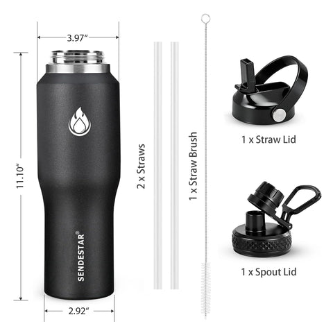 SENDESTAR spout lid with flip cap for hot drinks on the move