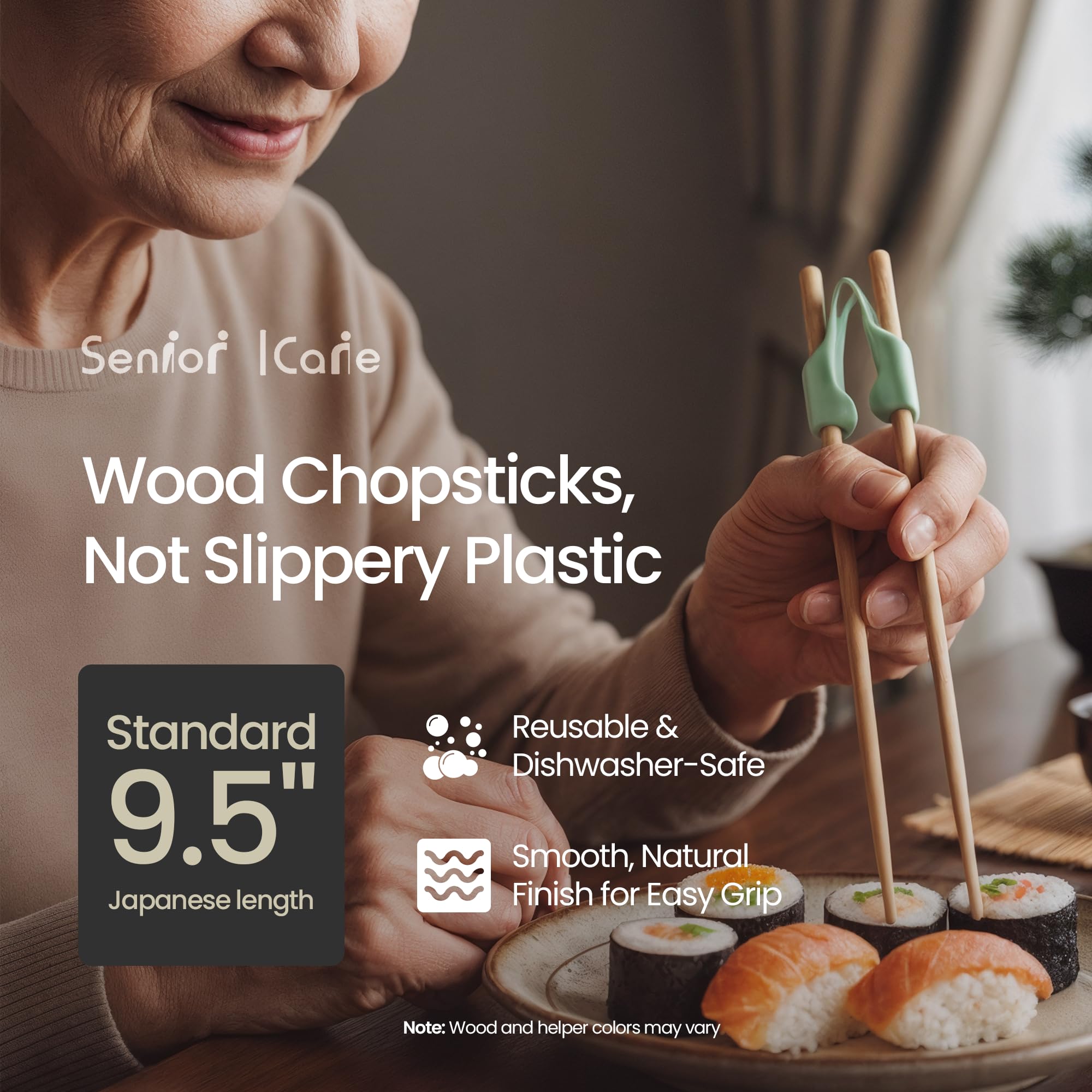 Senior ICare Chopstick Helper adult-trainer aid reduces embarrassment while learning