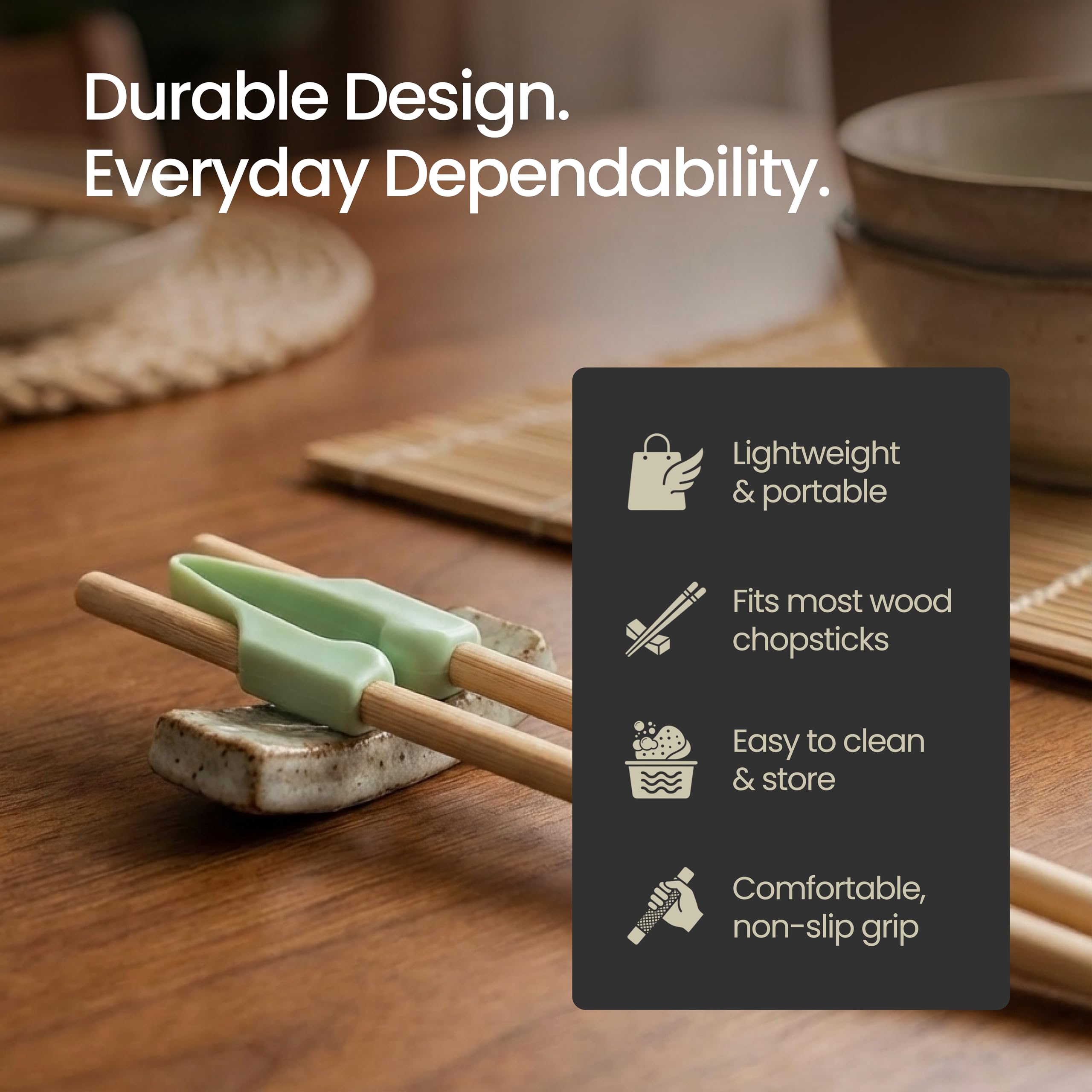 Senior ICare Chopstick Helper vshape-hinge allows adjustable height