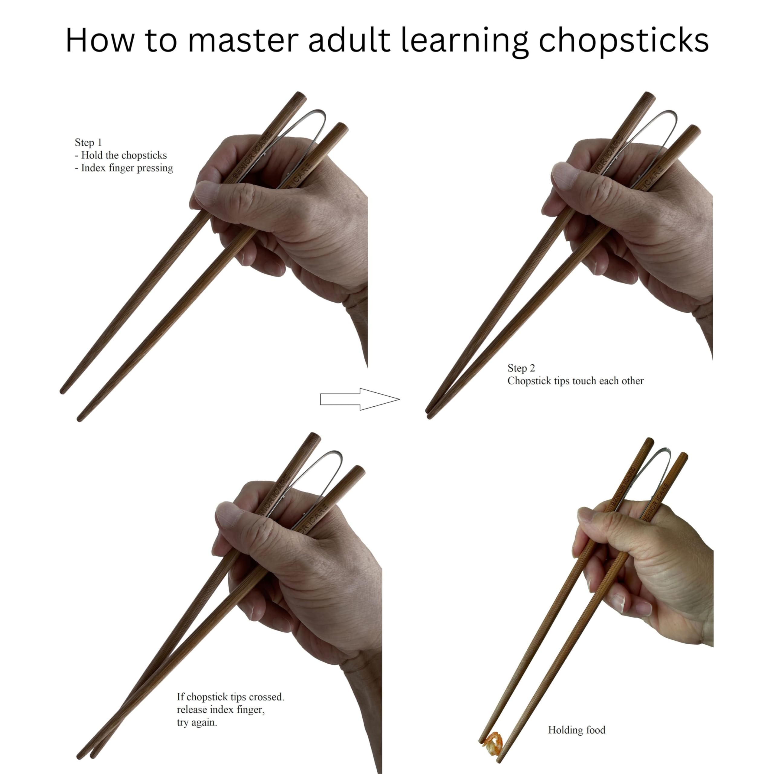 SENIOR ICARE 9.7-inch chopsticks provide stable handling for meals.