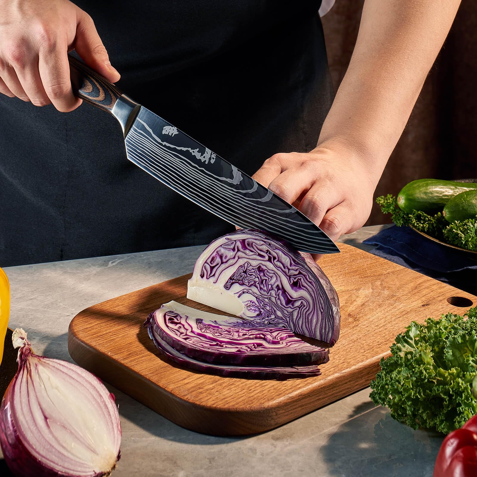 Senken Knives Imperial Collection santoku knife ideal for clean, efficient chopping