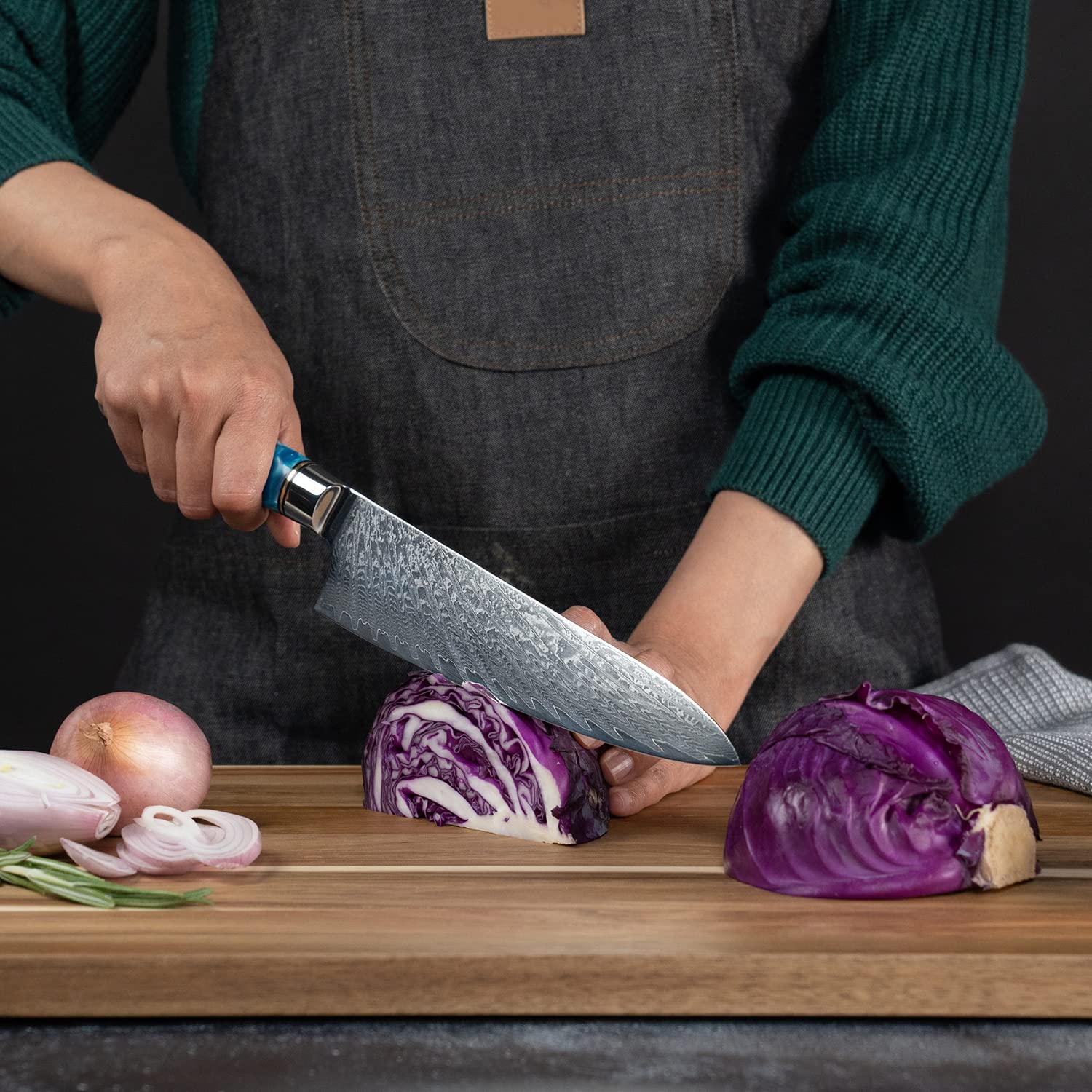 Senken Knives Tsunami bread knife image delivering clean, even bread slices.